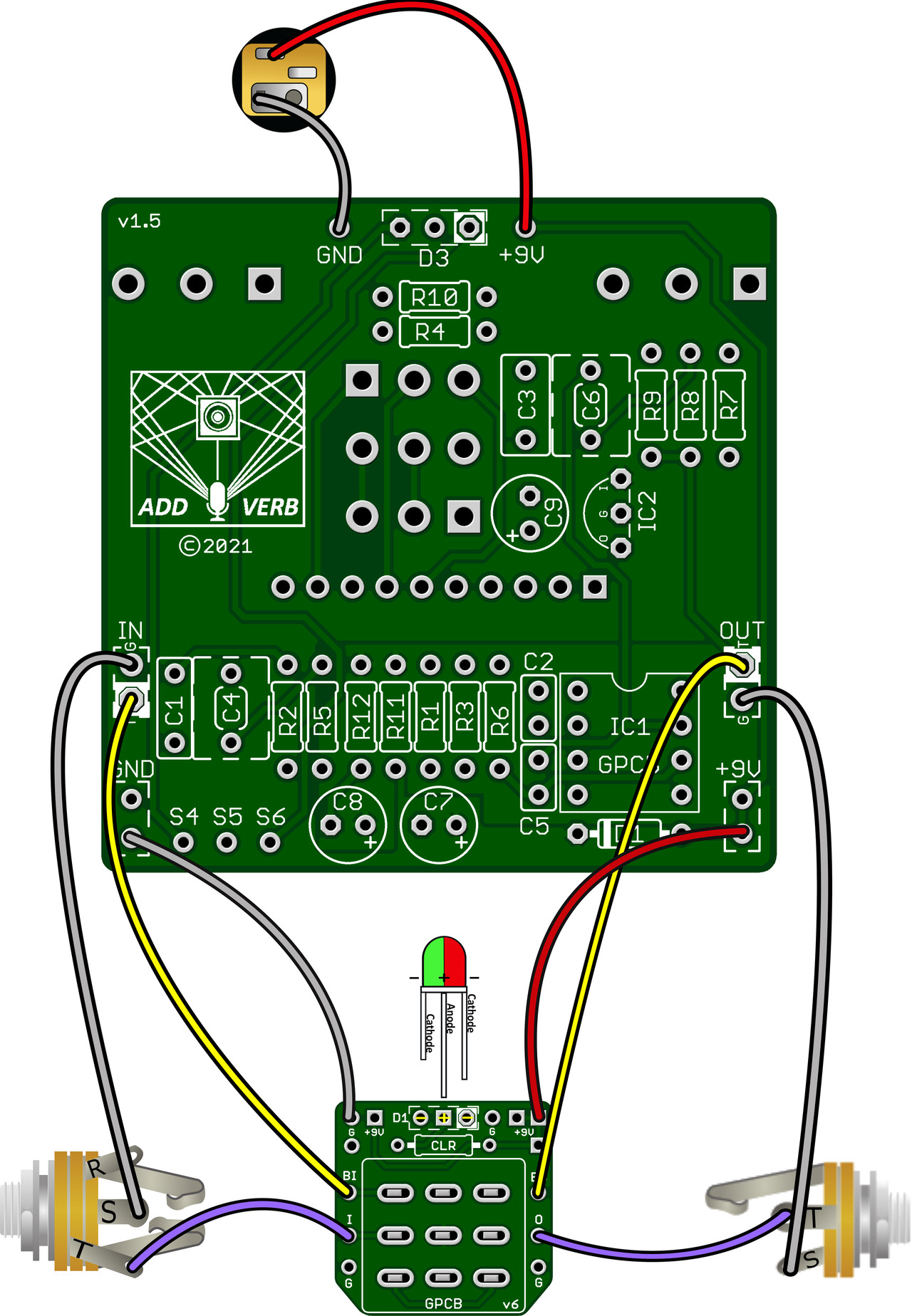 Belton Accutronics BTDR2H Digital Reverb Module/Brick Pedal Parts