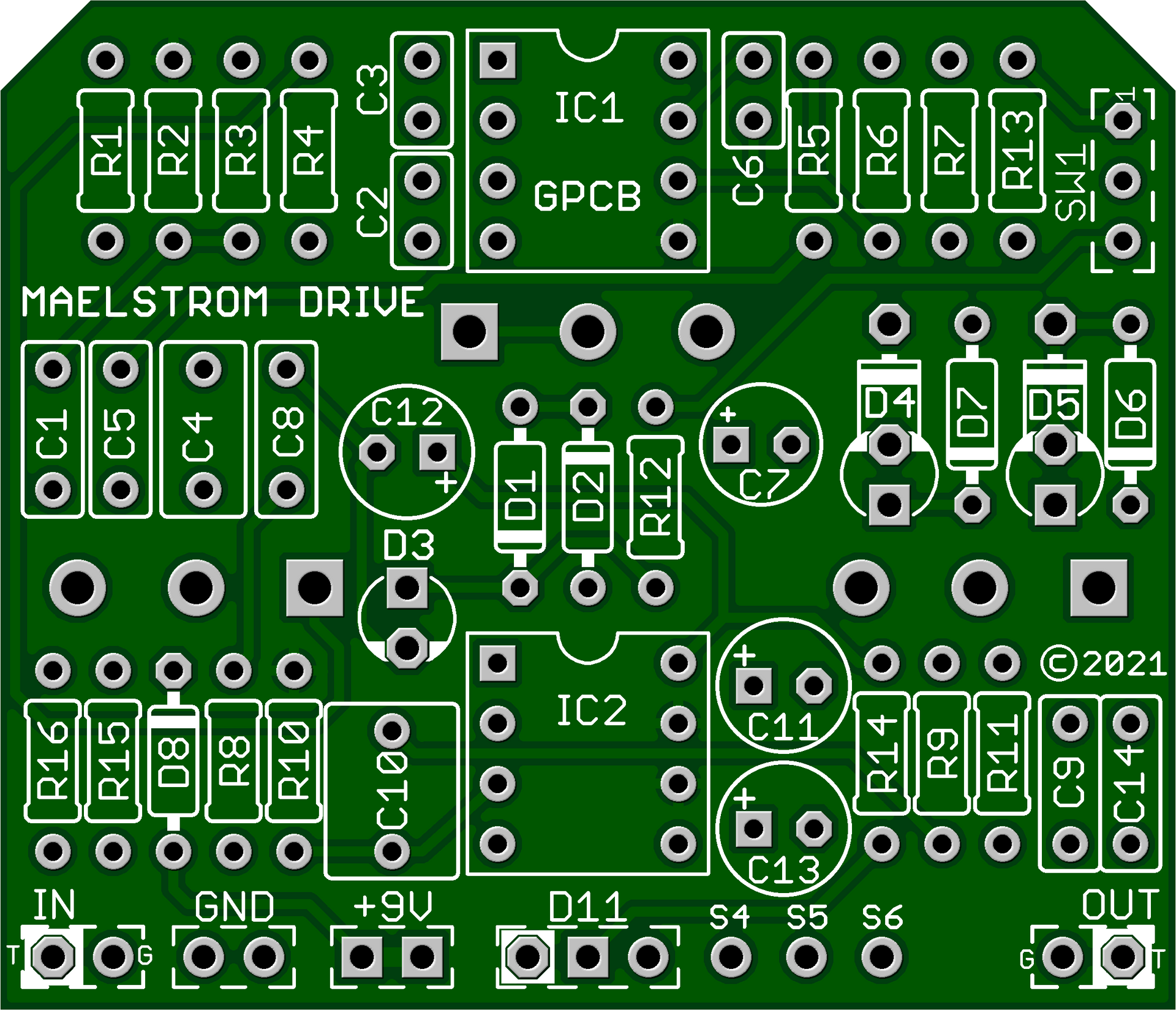 GuitarPCB Tube Screaming Ultra Pedal Kit by Pedal Parts and Kits
