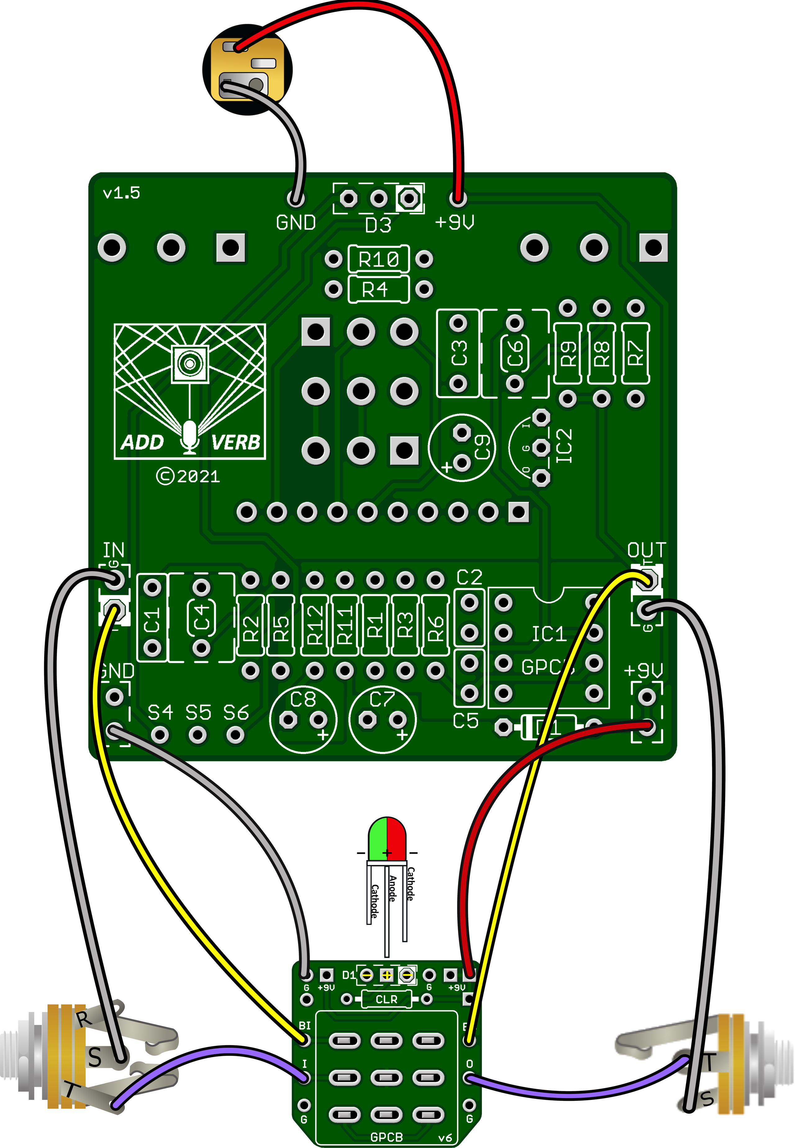 Belton Accutronics BTDR2H Digital Reverb Module/Brick Pedal Parts