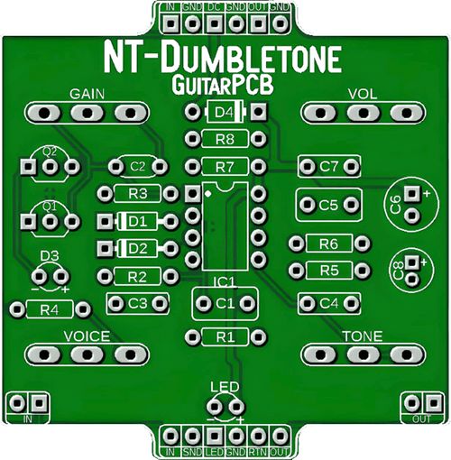 Dumbletone Circuit Board that is included with this kit