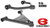 Cadillac Escalade 2wd 2002-2006 Tubular Upper and Lower Control Arms For Air Suspension - Choppin Block Part# 1036