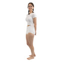 BeDry Night Premium Briefs on female model, side-view.