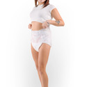 Active Air Incontinence Briefs on female model, front-view.