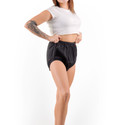 Diaper Cover on female model, front-view.