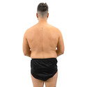 Breathable Waterproof Cover on male model, back-view.