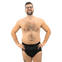 Breathable Diaper Cover on male model, front-view.