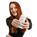 Female model holding Hypoallergenic Powder.