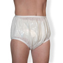 Modeled Plastic Pants.