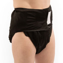 Modeled Breathable Adult Pocket Diaper, front-view.
