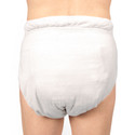 Modeled Nighttime Fitted Cloth Diaper.