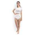 Harmony Cloth Diaper on female model, front-view.
