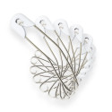 Slide Locking White Diaper Pins.