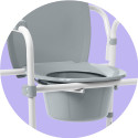 Folding Elongated Commode pail.