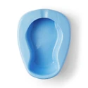 Blue Plastic Pontoon Bedpan, top-view.