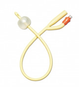 Coude Tip Two-Way Silicone Coated Foley Catheter.