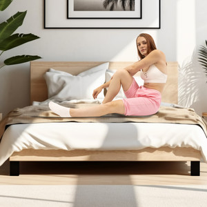 PUL Incontinence Bloomers on sitting female model.