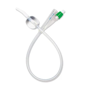 Coude Tip Two-Way Silicone Foley Catheter.