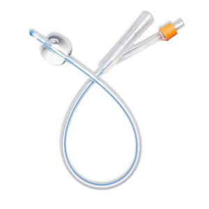 Three-Way Silicone Foley Catheter.