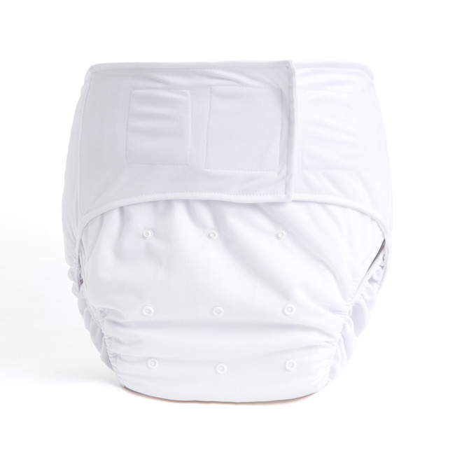 White Adult Pocket Diaper.