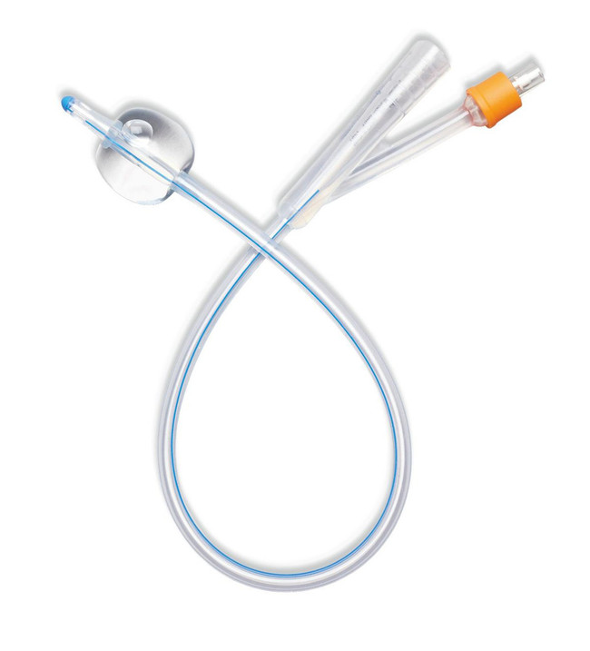 30CC Two-Way 100% Silicone Foley Catheter - 10CT