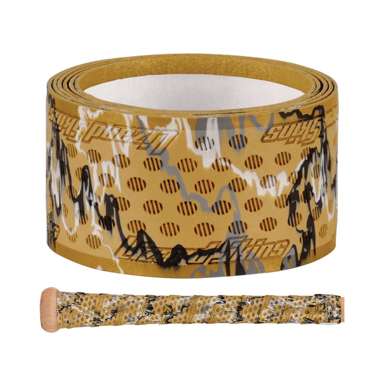 Marucci Lizard Skins DSP Ultra Gold Camo Grip de Bat - 1