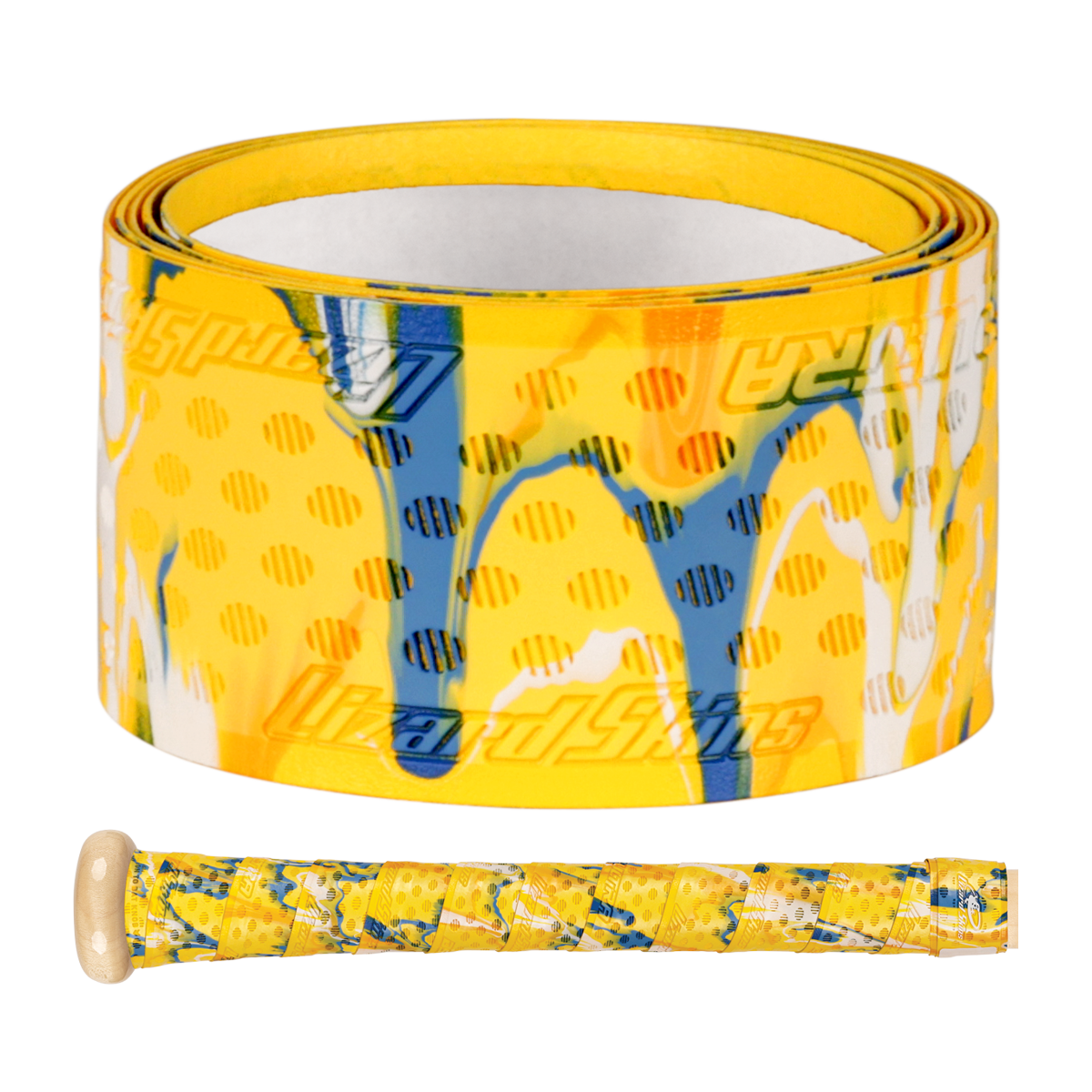 Marucci Lizard Skins DSP Ultra Canary Camo Grip de Bat - 1