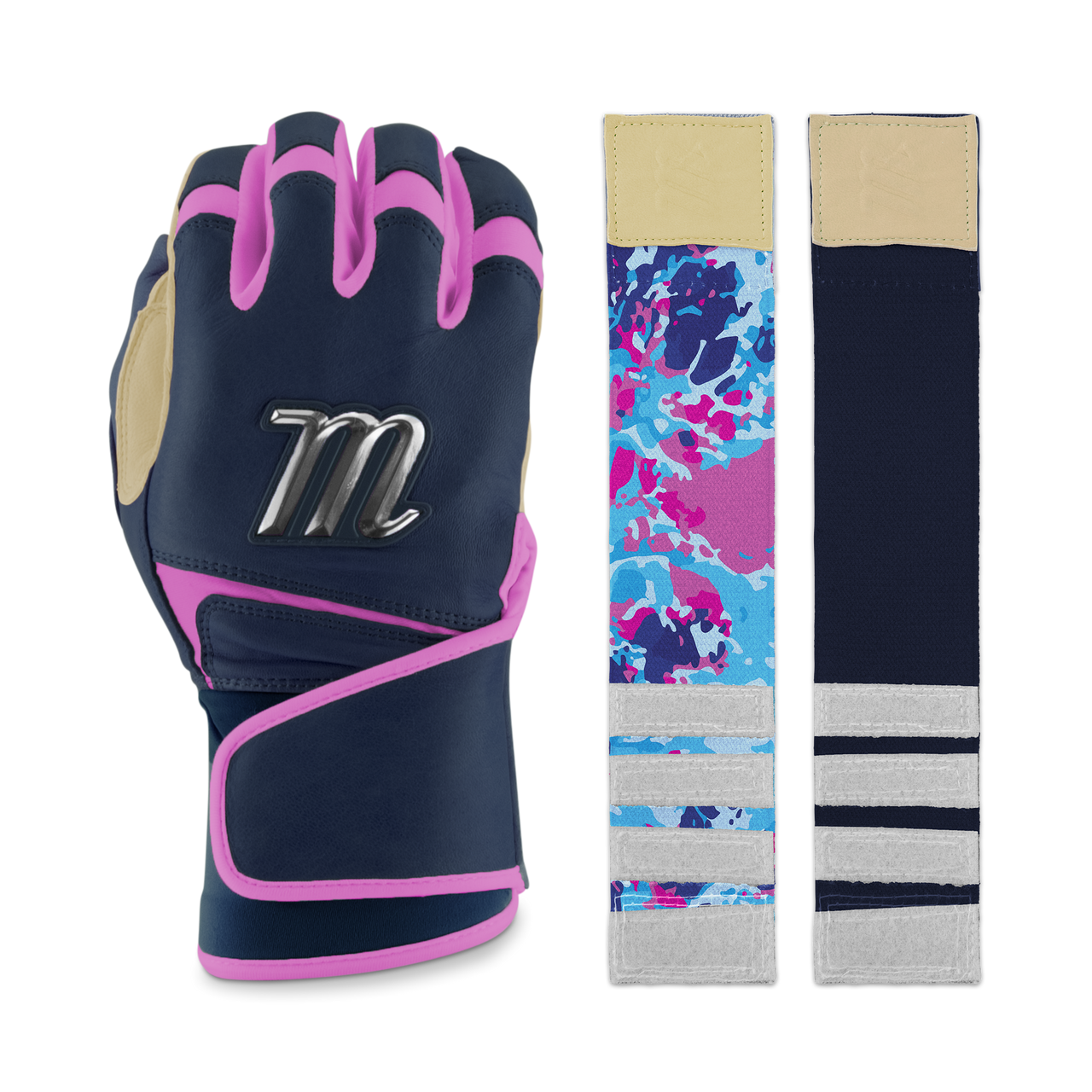 Marucci REMX Guantes de Bateo - Navy Blue/Tan - 1