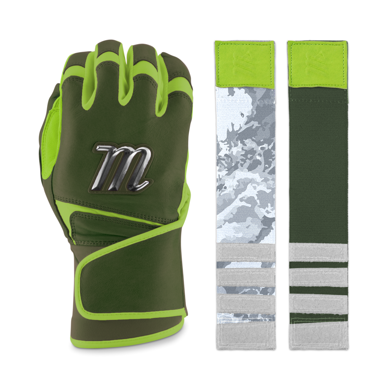 Marucci REMX Guantes de Bateo - Olive Green/Lime Green - 1