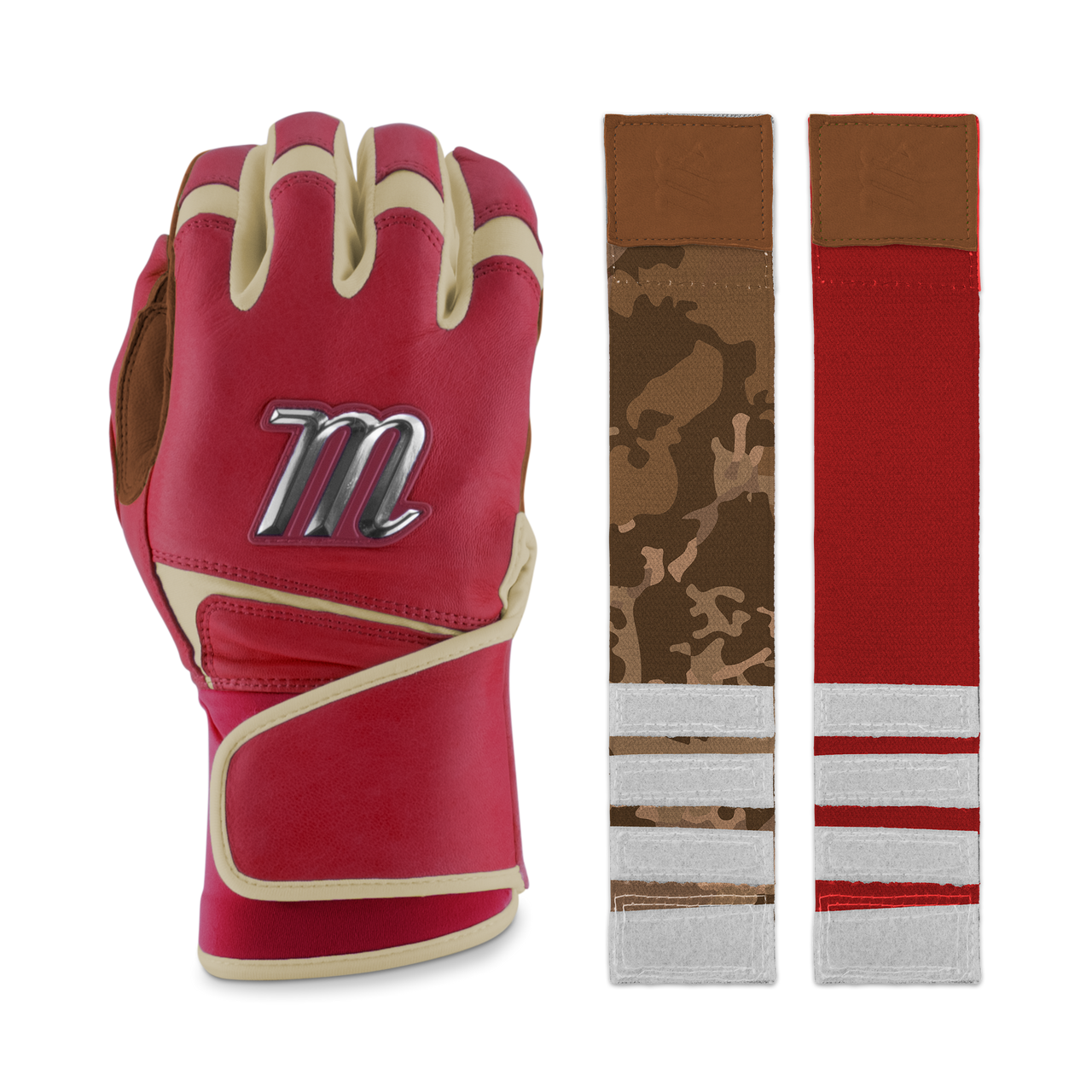 Marucci REMX Guantes de Bateo - Red/Tan - 1
