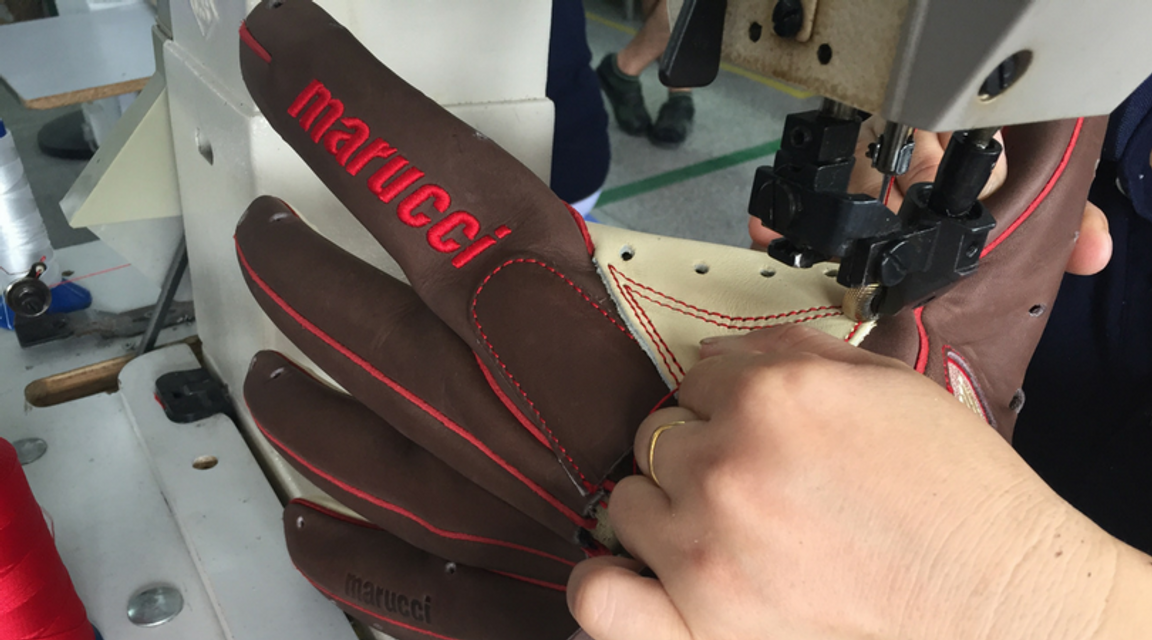 Making of a Marucci Custom Glove 4: First Sewing/Assembly