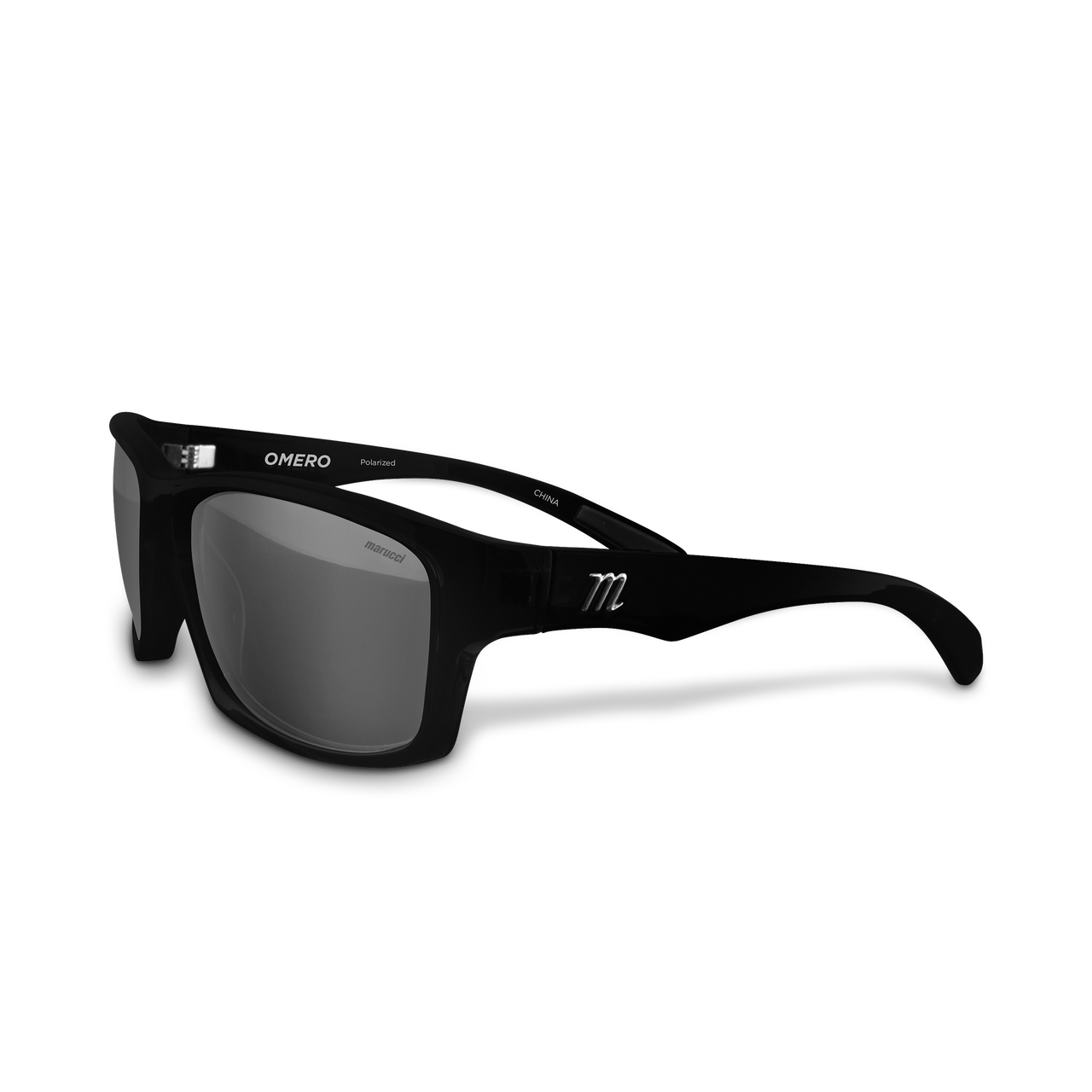 Marucci Omero Lifestyle Sunglasses - Matte Matte Black - Rose Lens With Black Mirror - Polar 