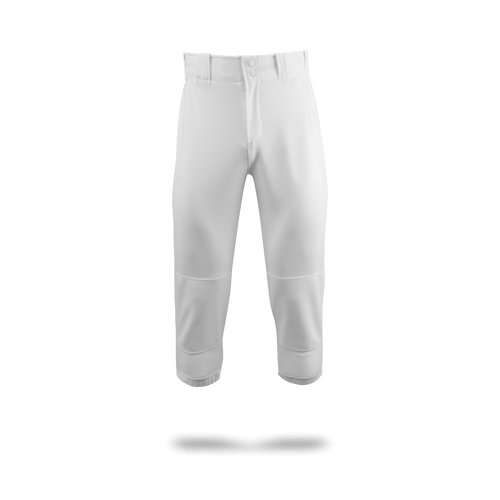 Boys White Baseball Pants Full Length to Ankle With Belt 