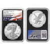 American Silver Glided Eagle Medal NGC  Flag Label Retro Core