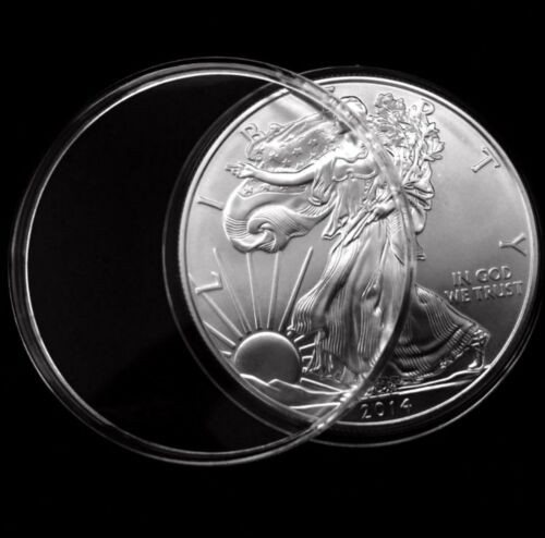 Free Shipping 100 PCS 40.6 mm Coin Capsule Direct Fit For American Silver Eagle 1 oz