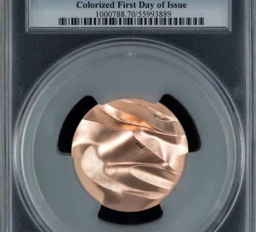 2025 Cook Islands Silver Glided Dunescape Colored Medal PCGS PR70
