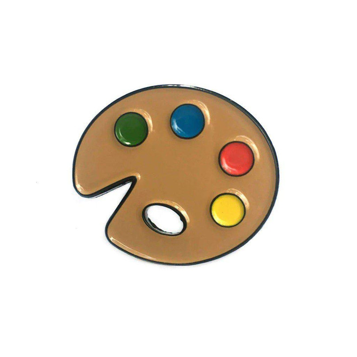 Artist Palette Emoji Enamel Pin