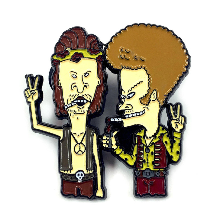 Kolorspun Pins - Hippie Beavis and Butthead Enamel Pin - Standard