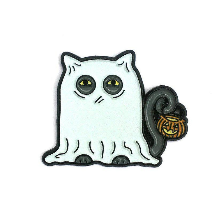 Kolorspun Pins - Spooky Halloween Kitty Enamel Pin - Standard