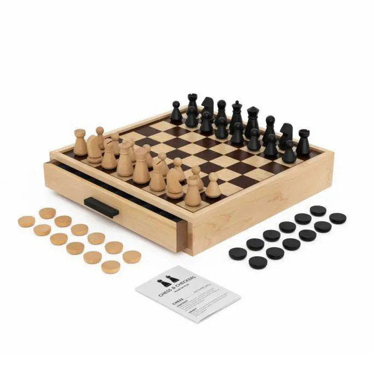 Chess & Checkers Luxe Maple Edition