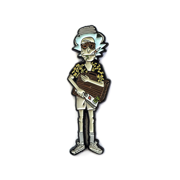 Kolorspun Pins - Hunter S. Thompson x Rick and Morty Enamel Lapel Pin - Standard