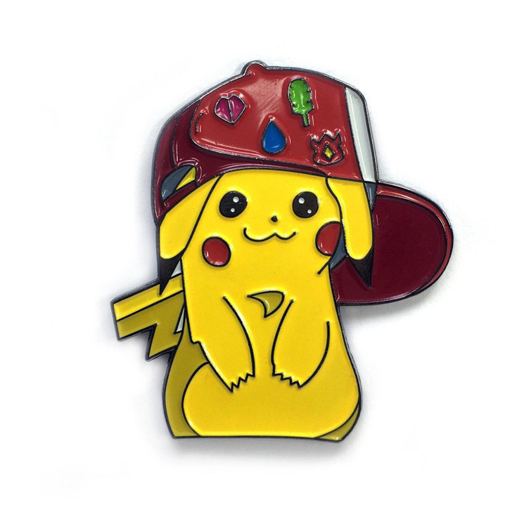 Kolorspun Pins - Pikachu with Gym Badges Enamel Pin - Standard