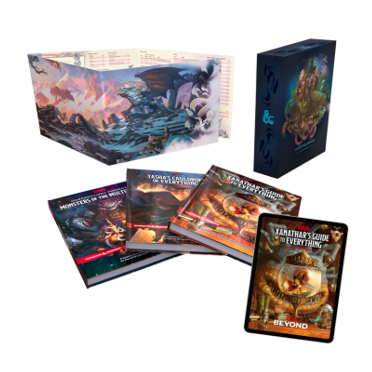 Dungeons & Dragons Rules Expansion Gift Set (D&D Books)-: Tasha's Cauldron of Everything + Xanathar's Guide to Everything + Monsters of the Multiverse + DM Screen