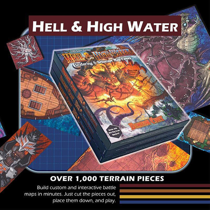 Dungeon Craft - Hell & High Water Book 2D Terrain for D&D