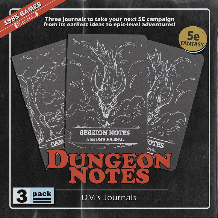 Dungeon Notes D&D 5E DM's Journals 3 Pack