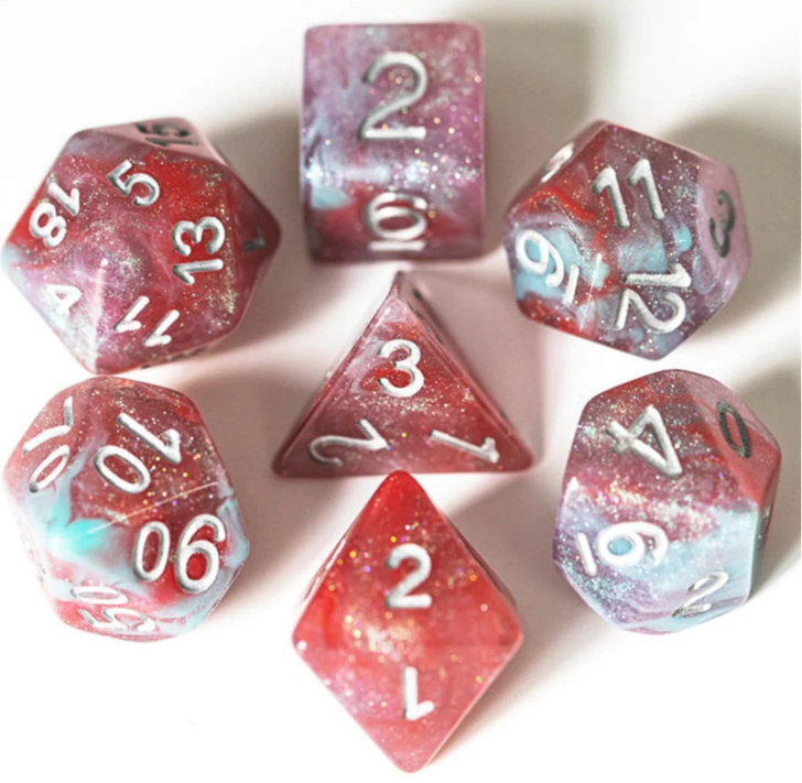 Geranium RPG Dice Set