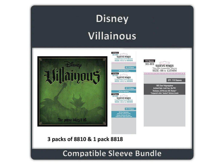 "Disney Villainous" Sleeve Bundle (8810 X 3 + 8818 x 1)