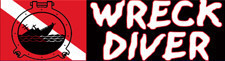 Scuba Diving Bumper Decal Sticker "Wreck Diver BK"