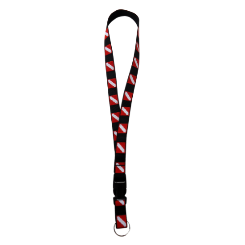 Scuba diving flag ID badge holder lanyard keychain strap