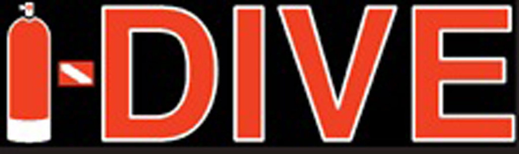 Scuba Diving Bumper Decal Sticker I-Dive  BK/RD 4" DS20E