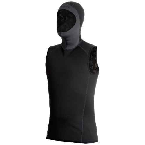 Bare Exowear hooded vest thermal protection layer for scuba diving